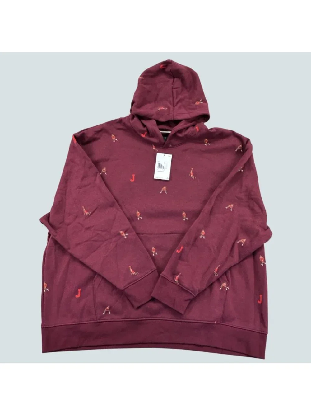 Nike Air Jordan Essentials Holiday Fleece Hoodie 3XL Burgundy NWT DV9392-680
